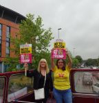 Trump Go Home bus hits Salford